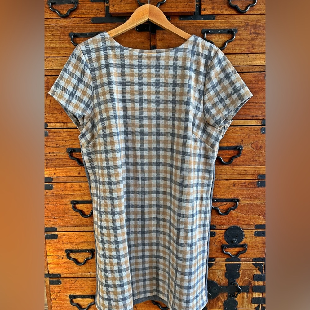 J. Jill Knit Mixed Media Shift Dress SZ XL Petite EUC